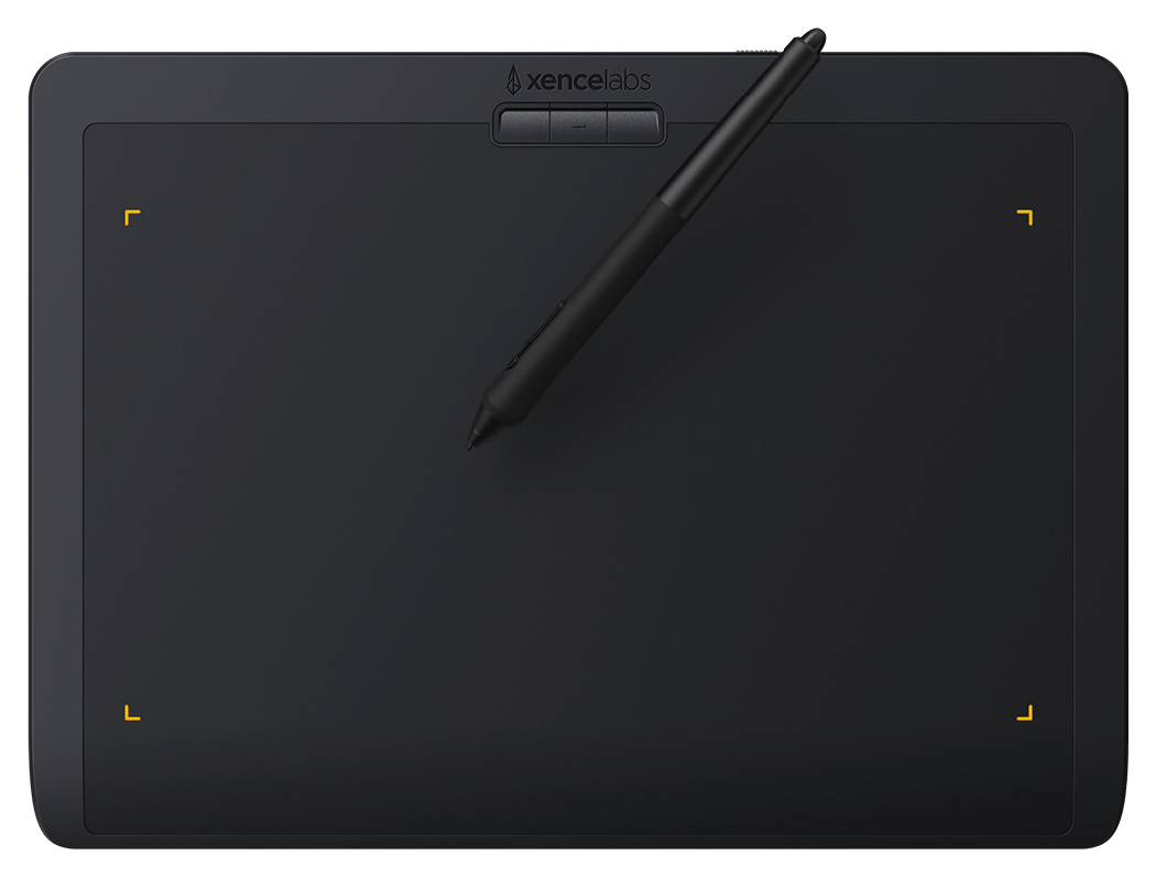 top down view of the pen tablet with pen, Xencelabs Pen Tablet Small